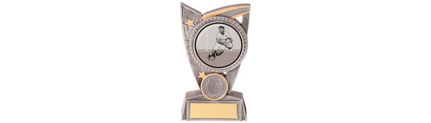 TRIUMPH RUGBY AWARD - 2 SIZES - 12.5 & 15CM TRIUMPH RUGBY AWARD - 2 SIZES - 12.5 & 15CM